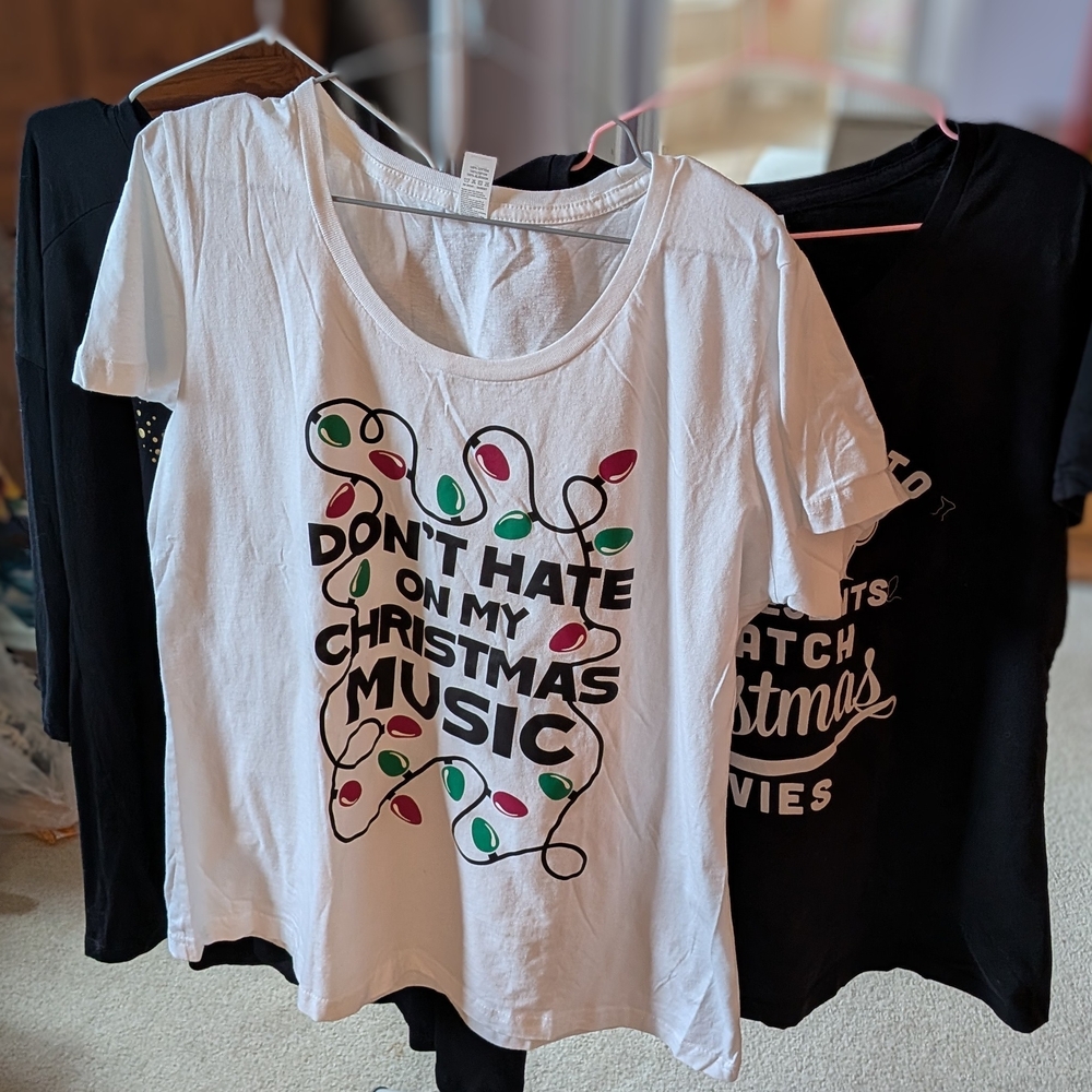 3 Graphic Christmas Tees In 1x Get In The Holiday Spirit - Music, Wine & Movies